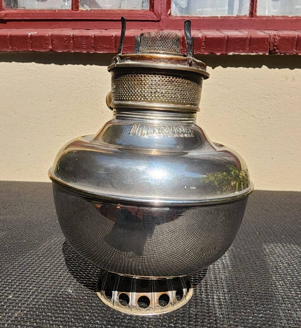 Lamps & Lanterns Antique Millers USA Nickel Plated Brass Vestal